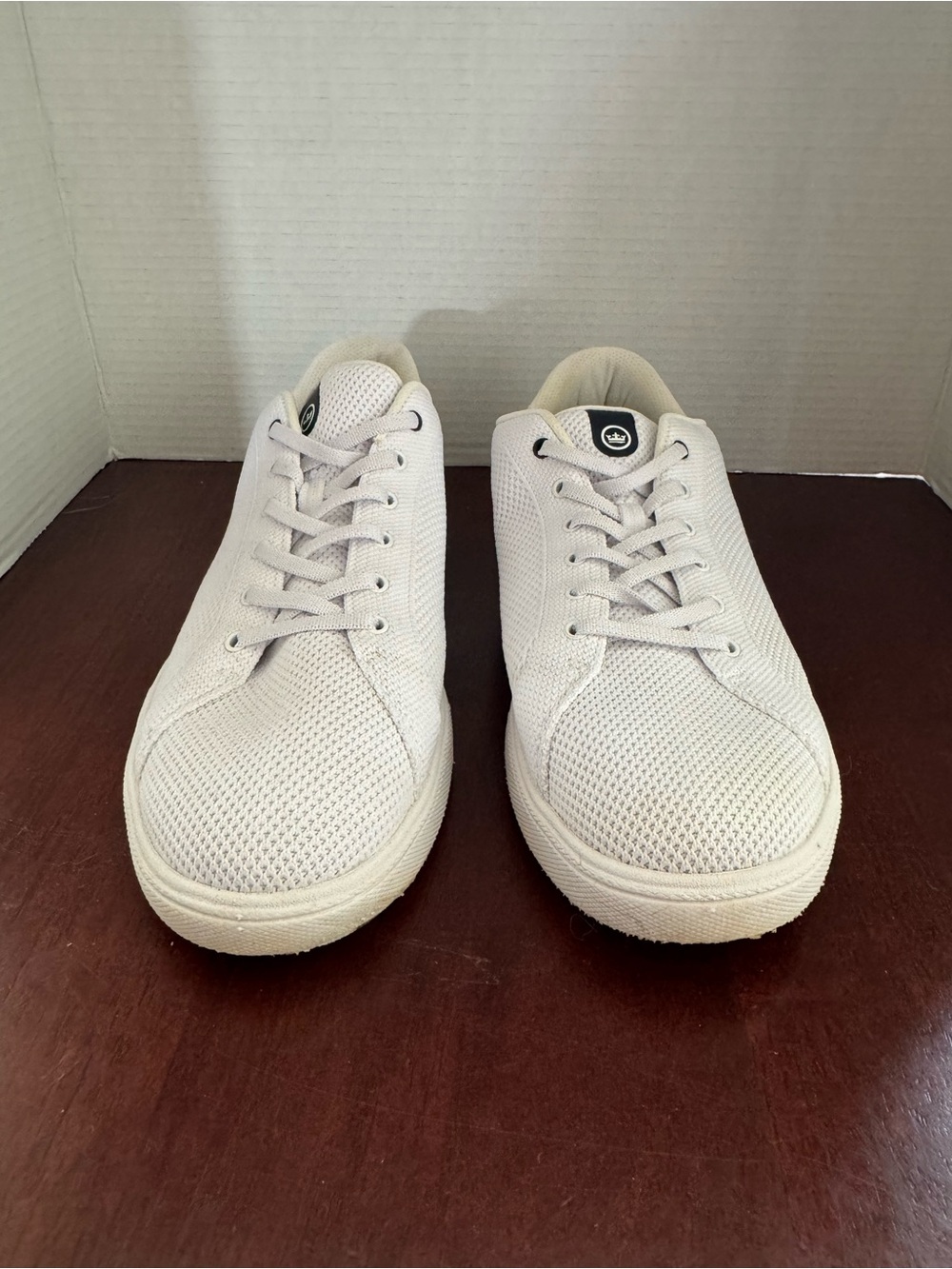 Peter Millar Men's Knit Lace-Up Sneakers - White